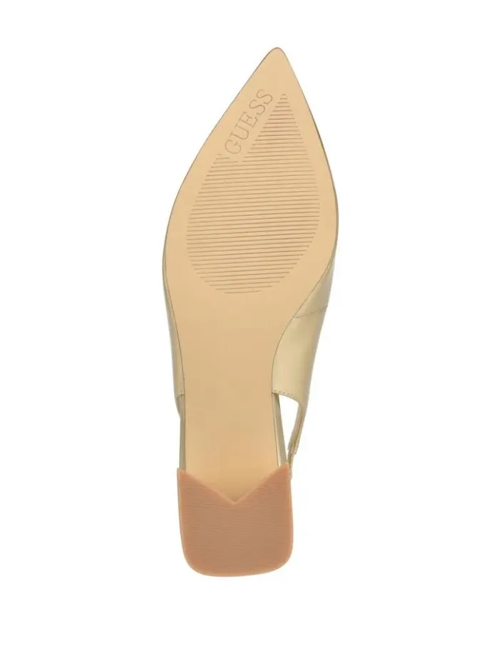 Women GUESS Heels Zanda Slingback Block Heels Gold