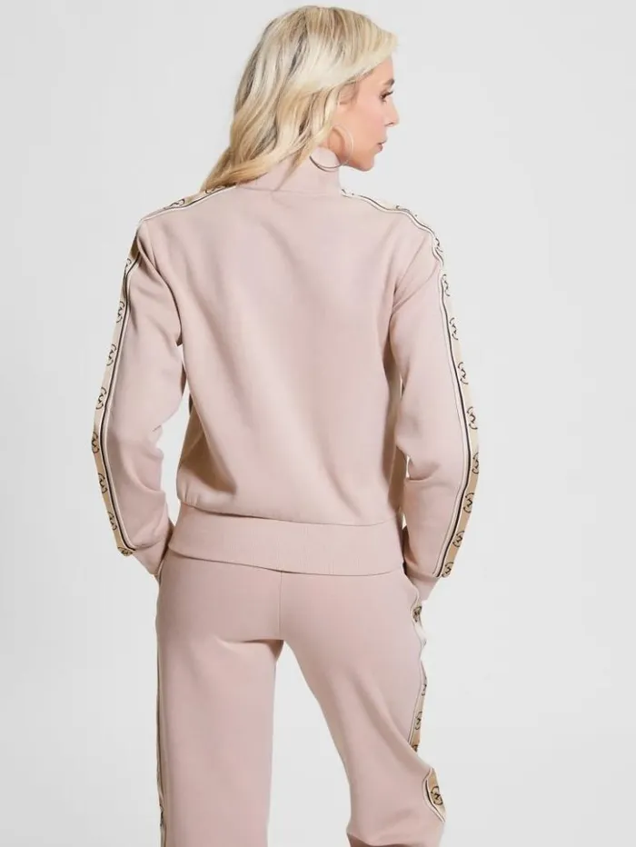 Women GUESS Jackets and Coats Eco Britney FullZip Sweatshirt Posh Taupe