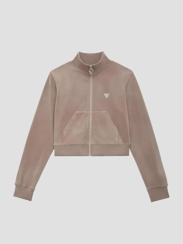 Women GUESS Jackets and Coats Eco Couture FullZip Sweatshirt Dunas