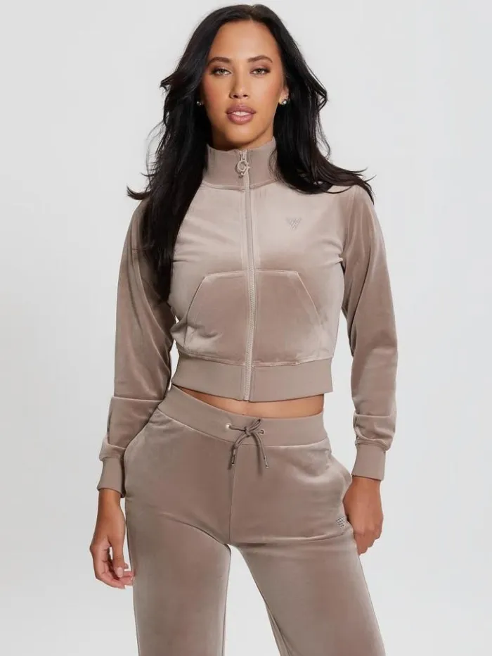 Women GUESS Jackets and Coats Eco Couture FullZip Sweatshirt Dunas