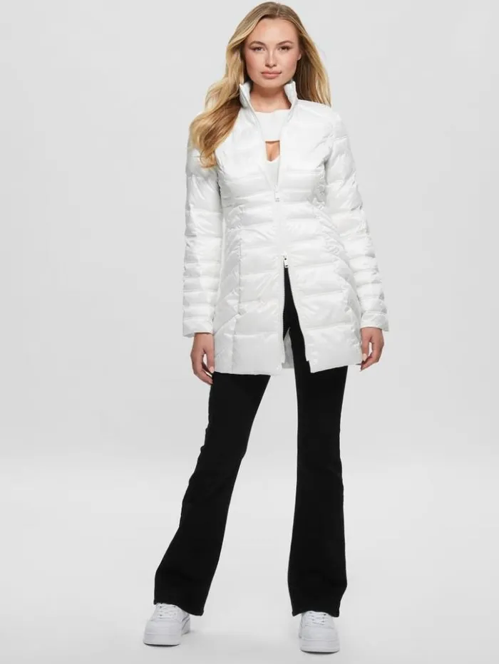Women GUESS Jackets and Coats Eco Joy Reversible Jacket Pure White