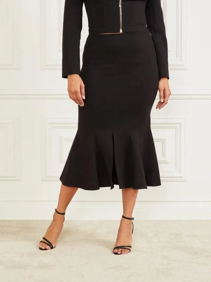 Women GUESS Jackets and Coats Harper Skirt Black