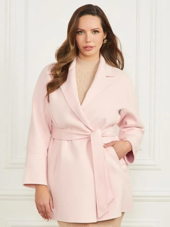 Women GUESS Jackets and Coats Maxime Coat Blush Breeze