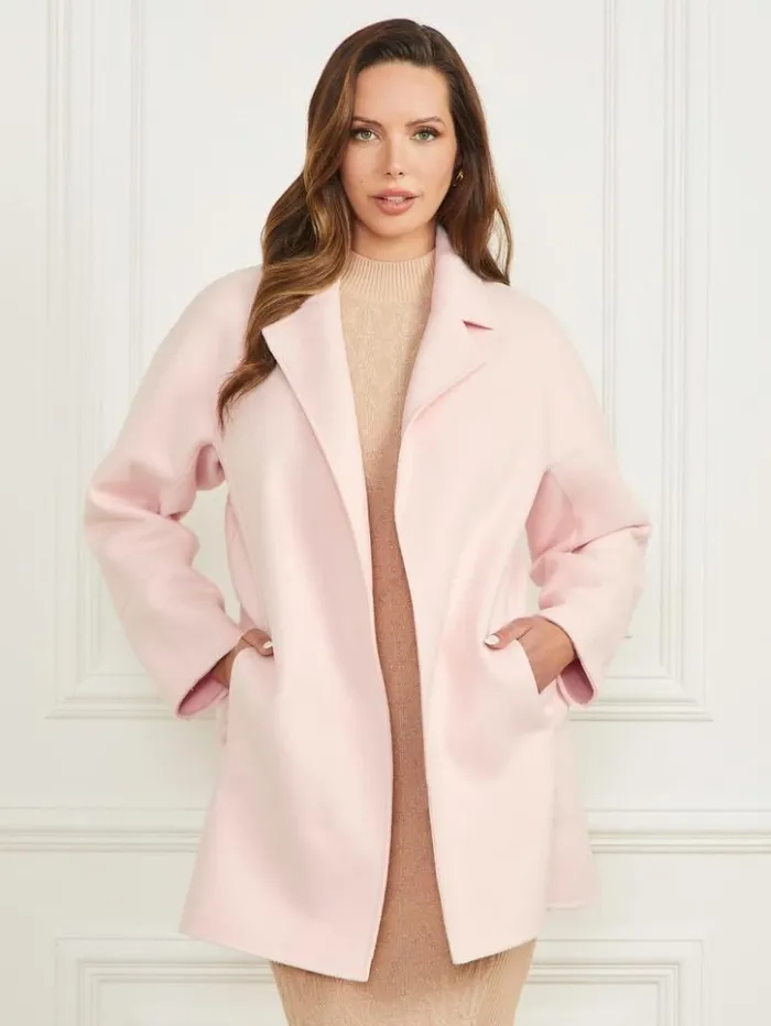 Women GUESS Jackets and Coats Maxime Coat Blush Breeze