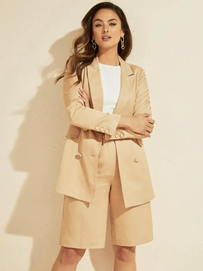 Women GUESS Jackets and Coats Provence Blazer Nude Sand