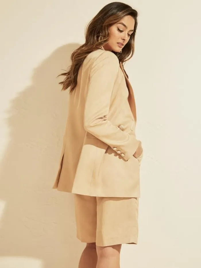Women GUESS Jackets and Coats Provence Blazer Nude Sand