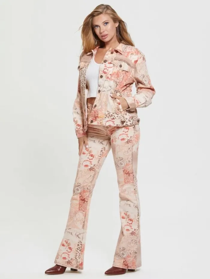 Women GUESS Jeans and Denim 03990s Paisley Patchwork Icon Jacket Revival Patchwork Print Women GUESS Jeans and Denim 03990s Paisley Patchwork Icon Jacket Revival Patchwork Print