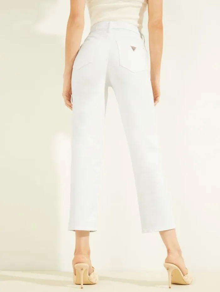 Women GUESS Jeans and Denim 1981 HighRise Straight Jeans Pure White