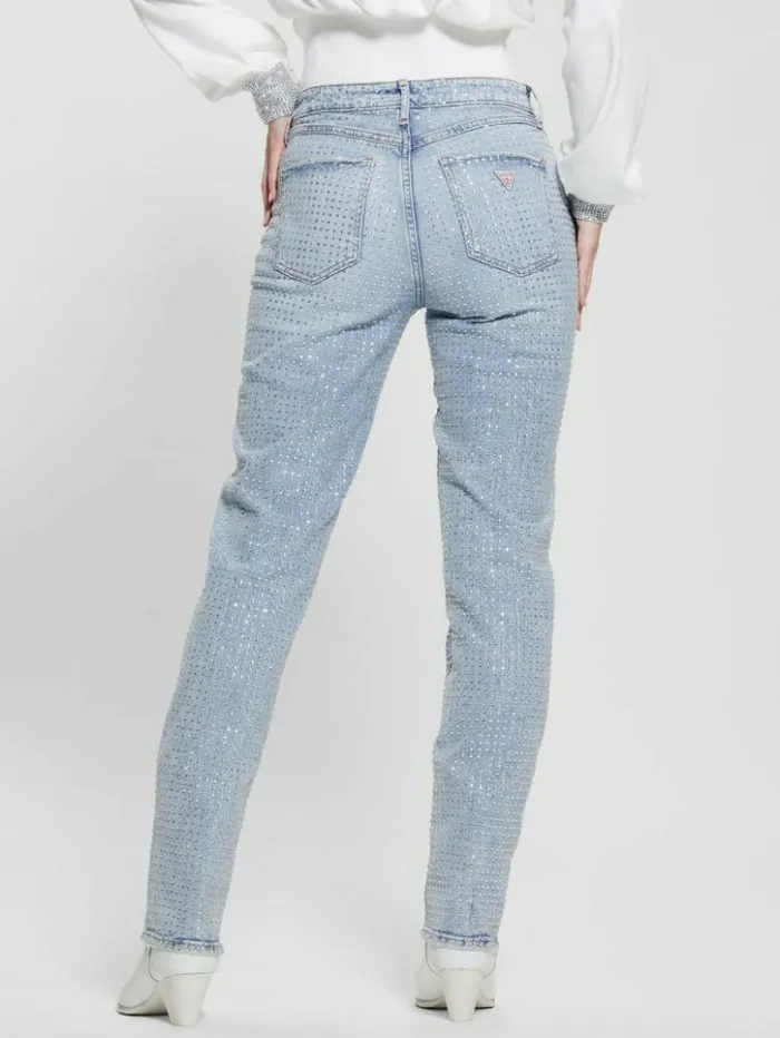Women GUESS Jeans and Denim 1981 Rhinestone Straight Jeans Rhinestone Indigo Women GUESS Jeans and Denim 1981 Rhinestone Straight Jeans Rhinestone Indigo
