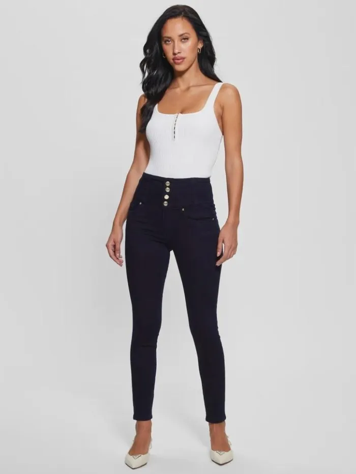 Women GUESS Jeans and Denim Corset Shape Up Jeans Tint yel