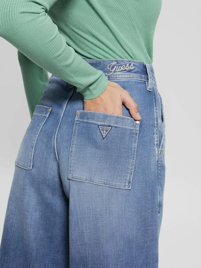 Women GUESS Jeans and Denim Dakota Cropped WideLeg Jeans Genial
