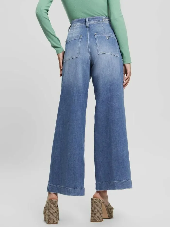 Women GUESS Jeans and Denim Dakota Cropped WideLeg Jeans Genial