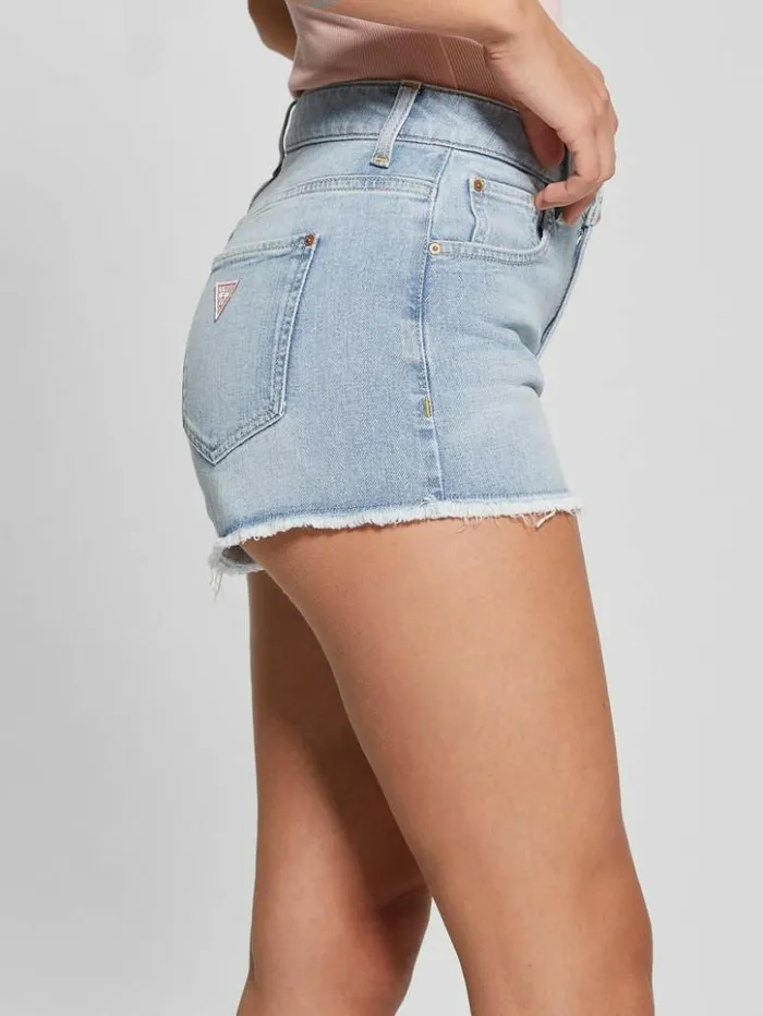 Women GUESS Jeans and Denim Denim Mom Shorts Skyblue Wash