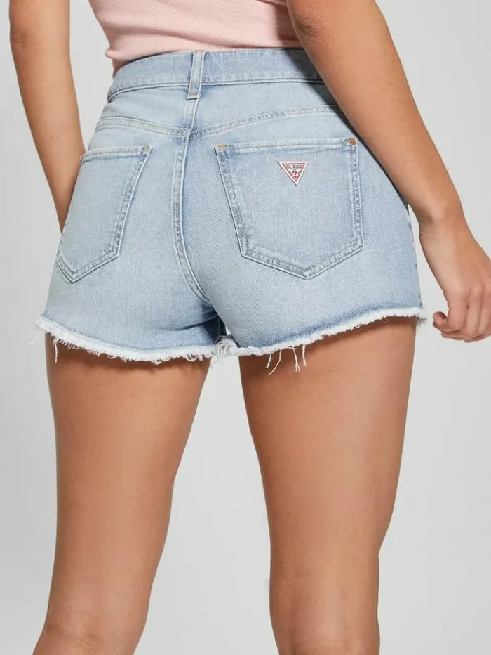 Women GUESS Jeans and Denim Denim Mom Shorts Skyblue Wash