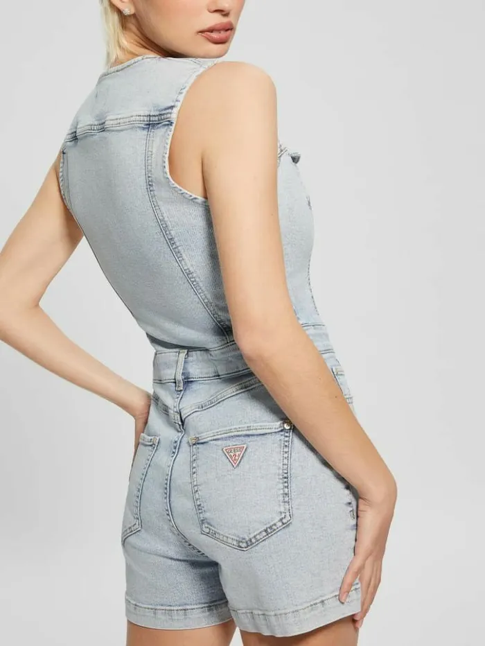Women GUESS Jeans and Denim Eco Bella Denim Romper Heart Lake