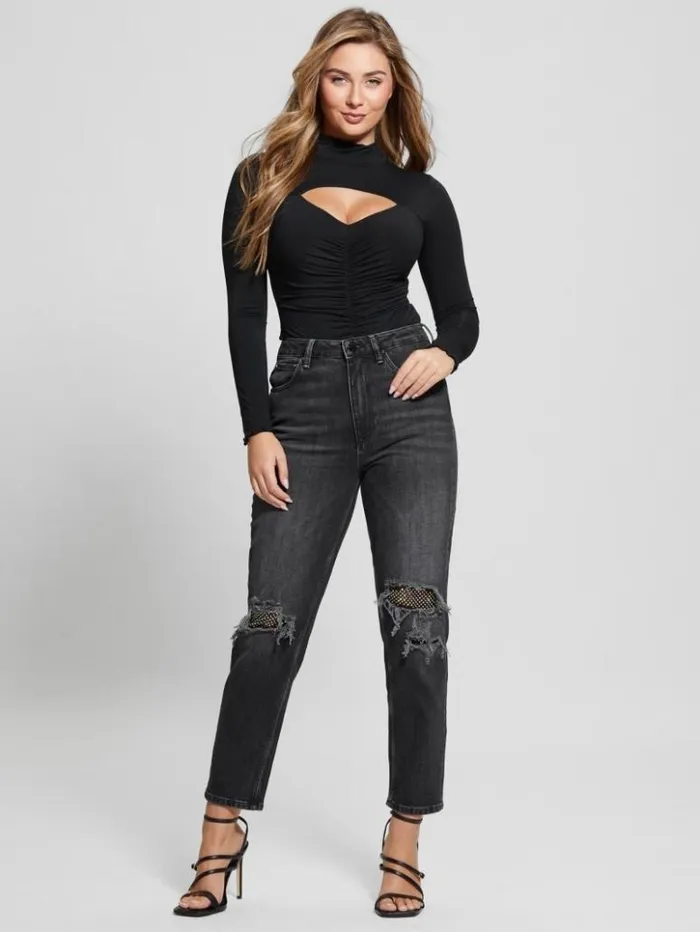 Women GUESS Jeans and Denim Eco Crystal RipandRepair Mom Jeans Authentic Net Women GUESS Jeans and Denim Eco Crystal RipandRepair Mom Jeans Authentic Net