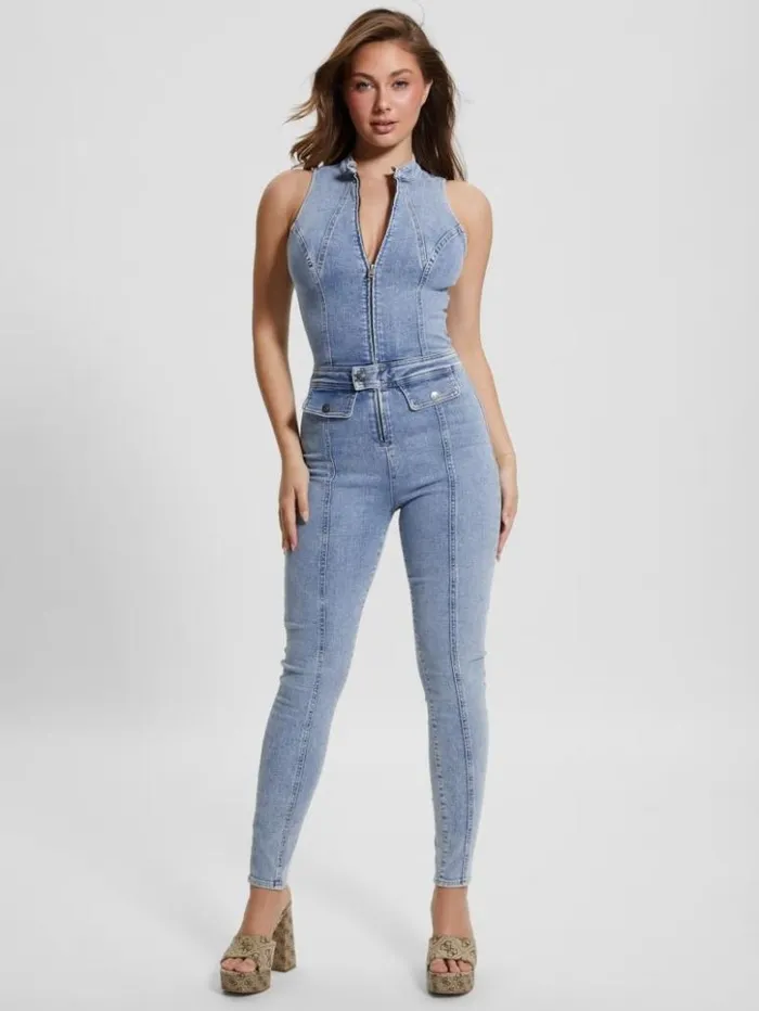 Women GUESS Jeans and Denim Eco Penny Jumpsuit Cast Off