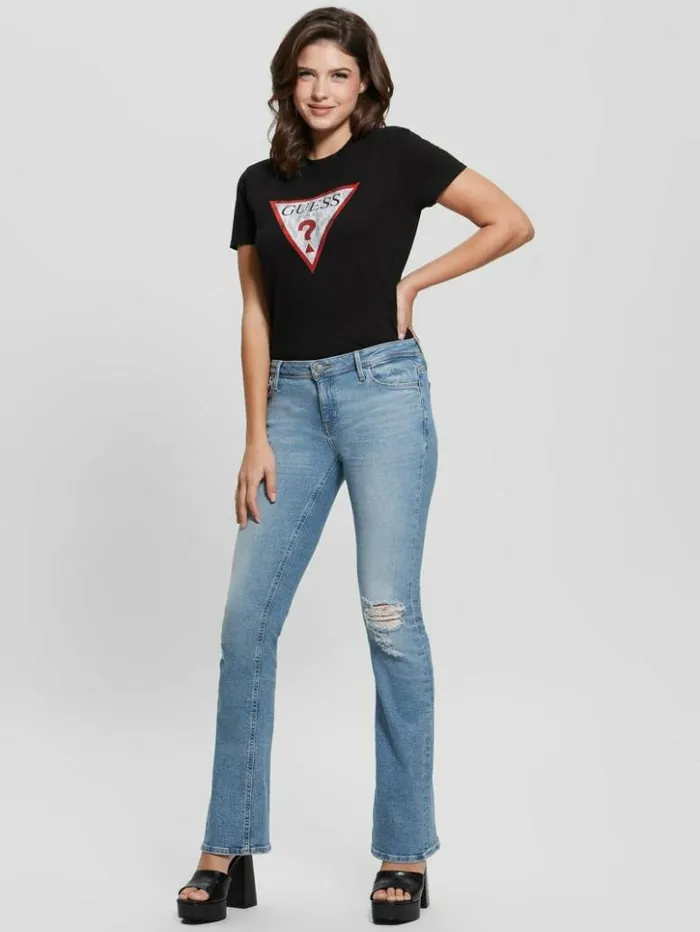 Women GUESS Jeans and Denim Eco Ryder LowRise Flare Jeans Cali Blues
