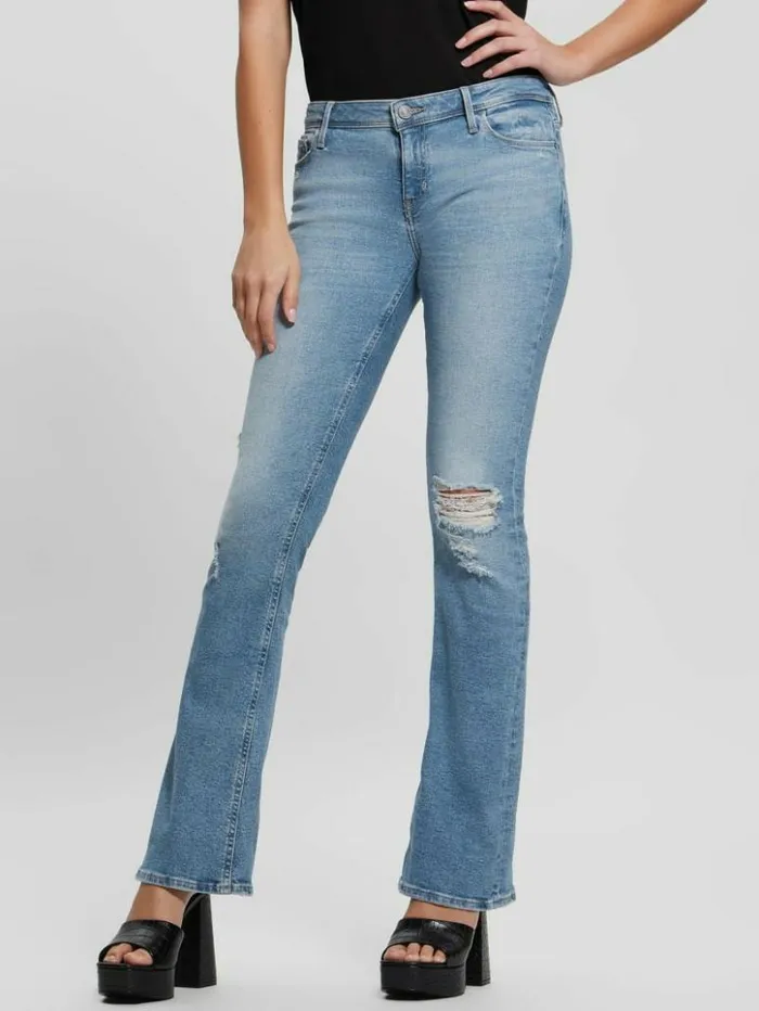 Women GUESS Jeans and Denim Eco Ryder LowRise Flare Jeans Cali Blues
