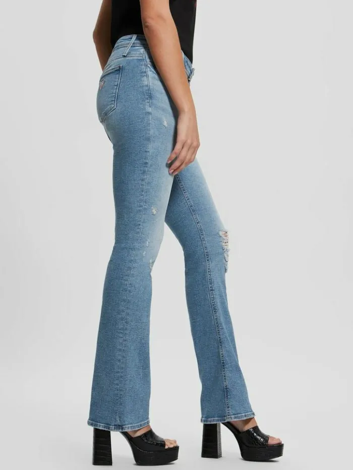 Women GUESS Jeans and Denim Eco Ryder LowRise Flare Jeans Cali Blues
