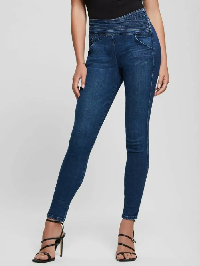 Women GUESS Jeans and Denim Eco Sculy Pleated Waist Skinny Jeans Blue Planet Women GUESS Jeans and Denim Eco Sculy Pleated Waist Skinny Jeans Blue Planet