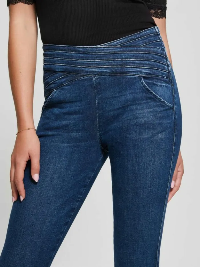 Women GUESS Jeans and Denim Eco Sculy Pleated Waist Skinny Jeans Blue Planet Women GUESS Jeans and Denim Eco Sculy Pleated Waist Skinny Jeans Blue Planet