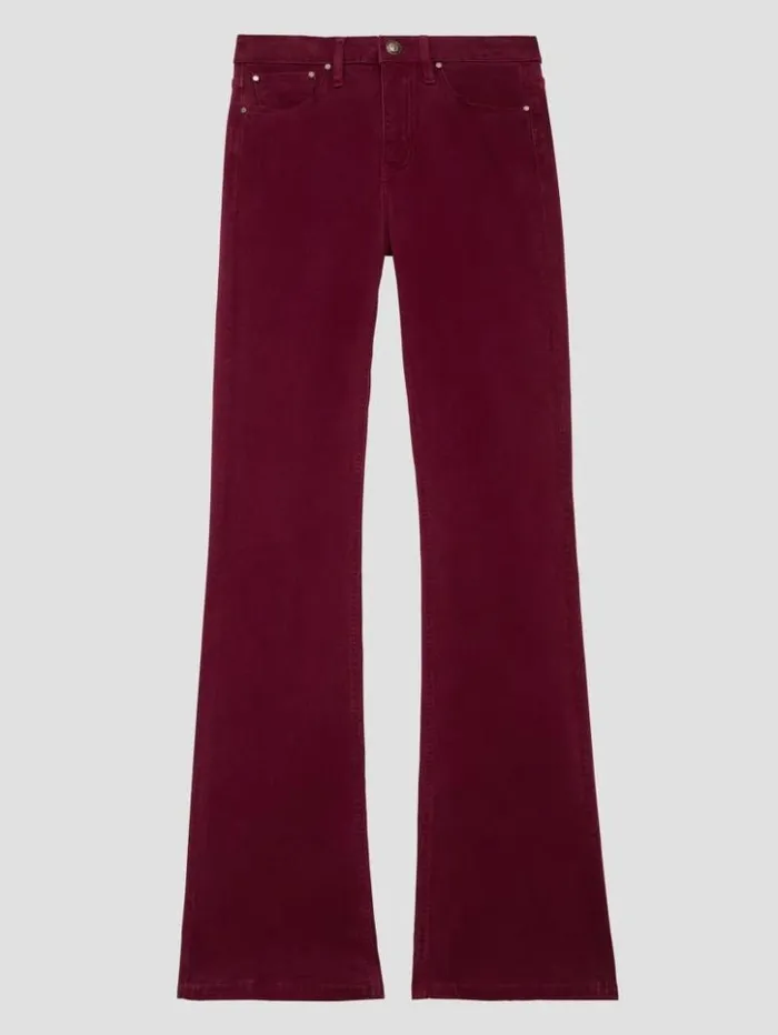 Women GUESS Jeans and Denim Eco Sexy Flare Velvet Pants Mystic Wine