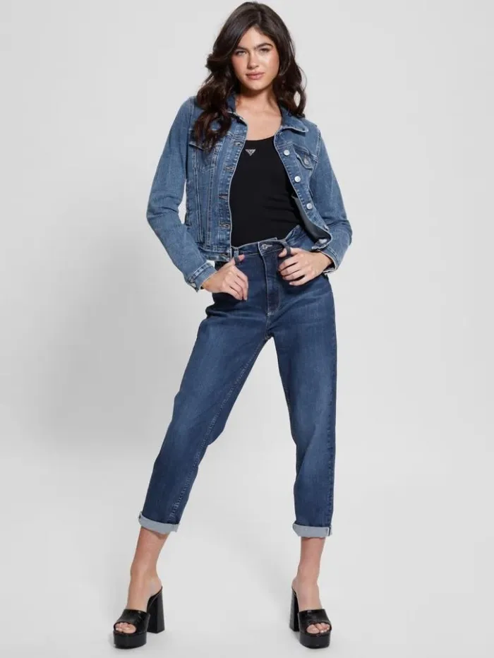 Women GUESS Jeans and Denim Eco Sexy Trucker Jacket Reign Wash