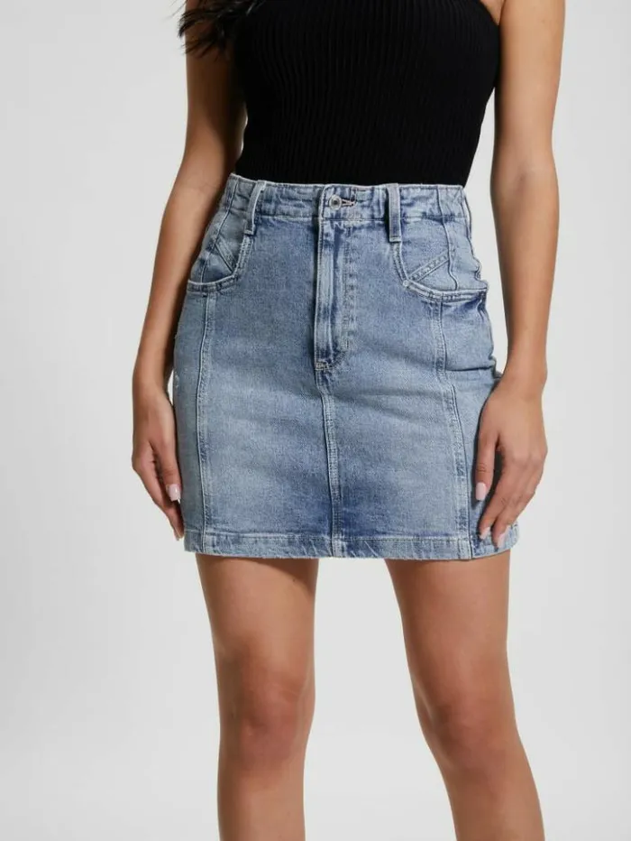 Women GUESS Jeans and Denim Eco Willow Denim Skirt Theatre