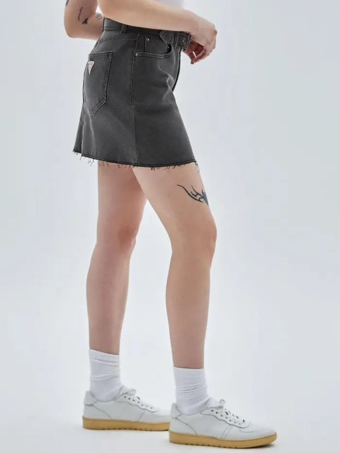 Women GUESS Jeans and Denim GUESS Originals Belted Denim Skirt Go Washed Grey Women GUESS Jeans and Denim GUESS Originals Belted Denim Skirt Go Washed Grey