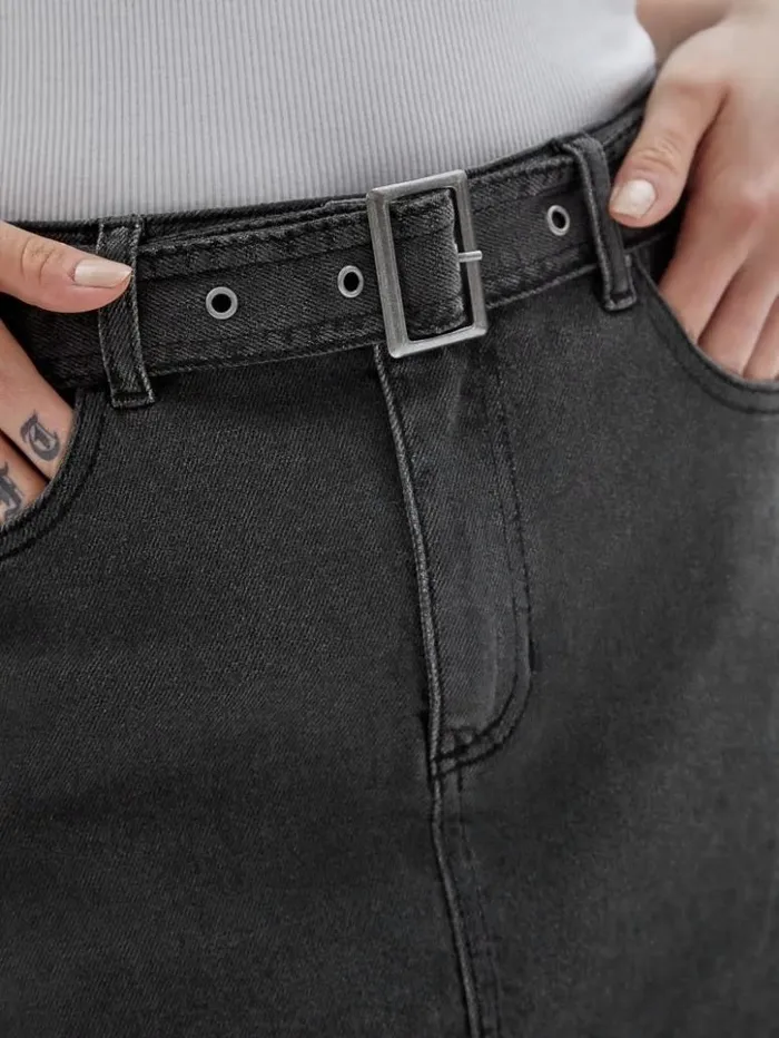 Women GUESS Jeans and Denim GUESS Originals Belted Denim Skirt Go Washed Grey Women GUESS Jeans and Denim GUESS Originals Belted Denim Skirt Go Washed Grey