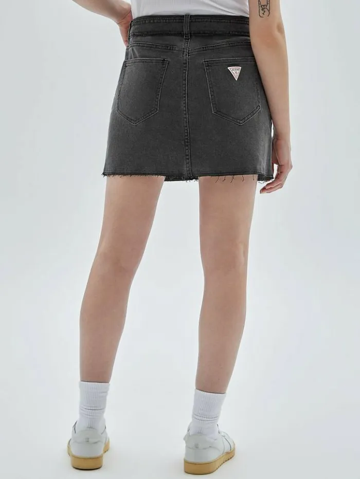 Women GUESS Jeans and Denim GUESS Originals Belted Denim Skirt Go Washed Grey Women GUESS Jeans and Denim GUESS Originals Belted Denim Skirt Go Washed Grey