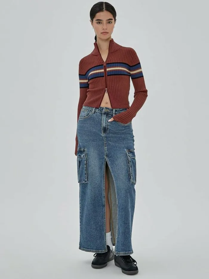 Women GUESS Jeans and Denim GUESS Originals Denim Cargo Skirt Go Fez Medium Wash Women GUESS Jeans and Denim GUESS Originals Denim Cargo Skirt Go Fez Medium Wash