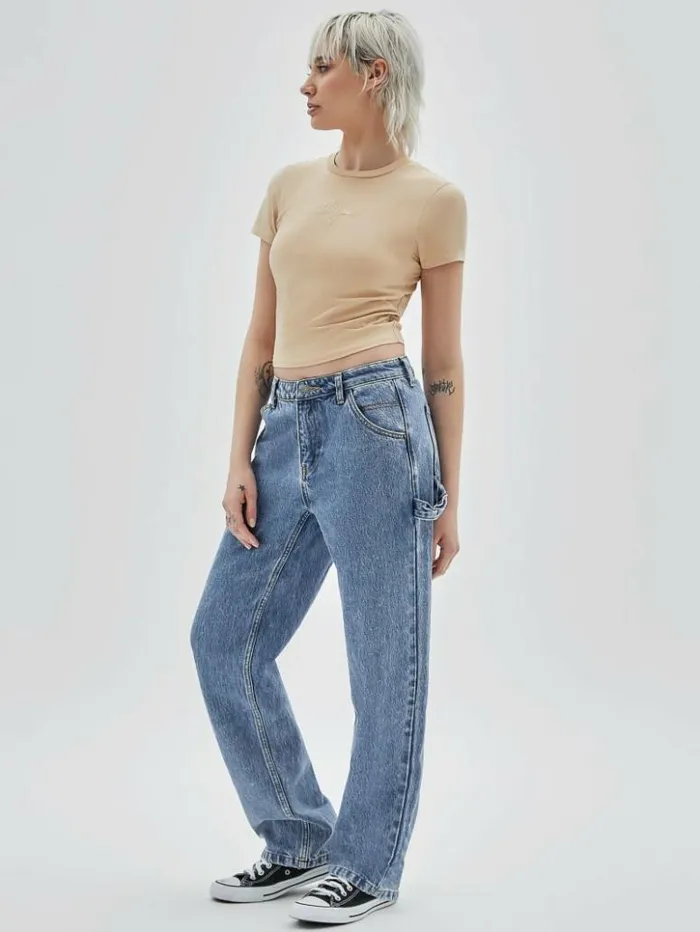 Women GUESS Jeans and Denim GUESS Originals Kit Acid Washed Carpenter Jeans Go Medium Indigo Acid Was Women GUESS Jeans and Denim GUESS Originals Kit Acid Washed Carpenter Jeans Go Medium Indigo Acid Was