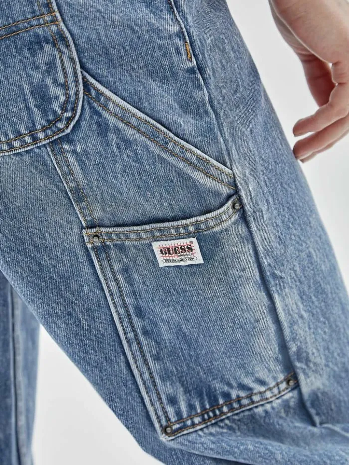 Women GUESS Jeans and Denim GUESS Originals Kit Acid Washed Carpenter Jeans Go Medium Indigo Acid Was Women GUESS Jeans and Denim GUESS Originals Kit Acid Washed Carpenter Jeans Go Medium Indigo Acid Was