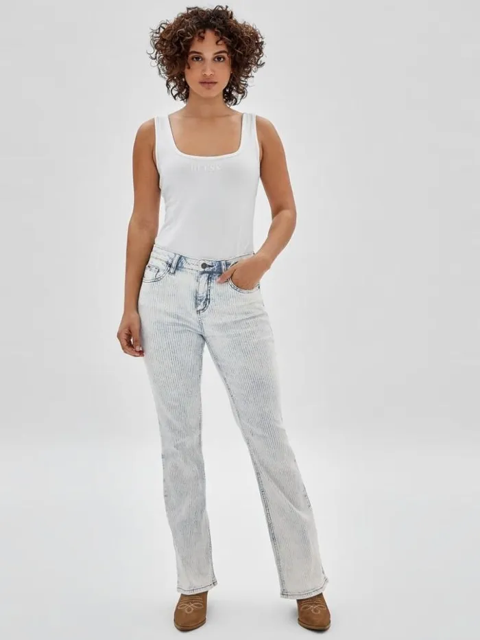 Women GUESS Jeans and Denim GUESS Originals Kit Bootcut Jeans Light Snow Wash Women GUESS Jeans and Denim GUESS Originals Kit Bootcut Jeans Light Snow Wash
