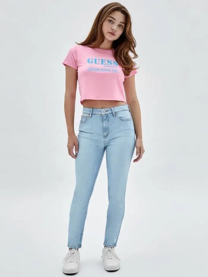 Women GUESS Jeans and Denim GUESS Originals Kit Super HighRise Skinny Jeans Go Broadway Lt Wash Women GUESS Jeans and Denim GUESS Originals Kit Super HighRise Skinny Jeans Go Broadway Lt Wash