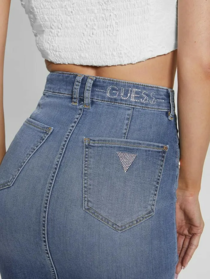 Women GUESS Jeans and Denim Iolonda Denim Skirt Feather Sky