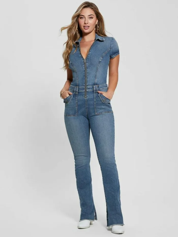 Women GUESS Jeans and Denim Jade Denim Jumpsuit Persian Indigo