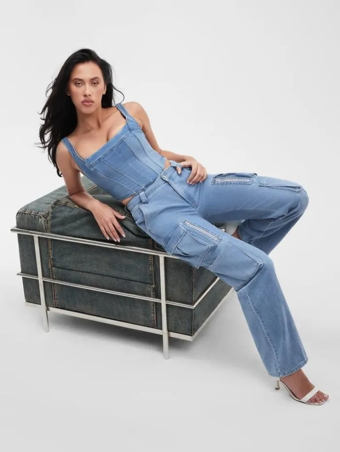 Women GUESS Jeans and Denim Kori Denim Cargo Jeans June Lake