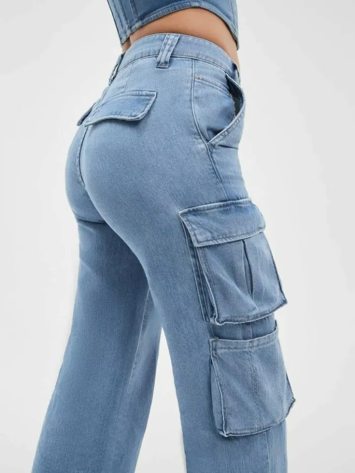 Women GUESS Jeans and Denim Kori Denim Cargo Jeans June Lake