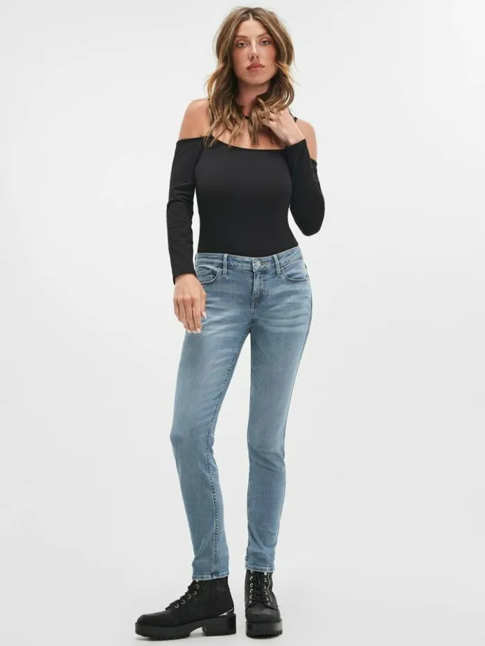 Women GUESS Jeans and Denim LowRise Power Skinny Afina Blue