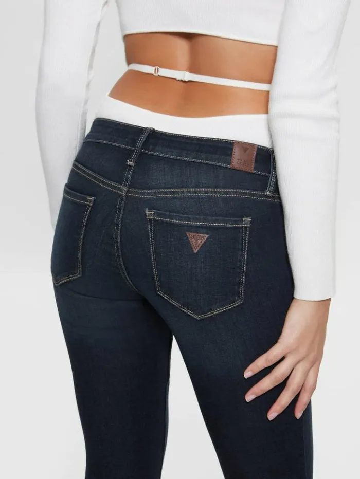 Women GUESS Jeans and Denim LowRise Power Skinny Jeans Kent Wash