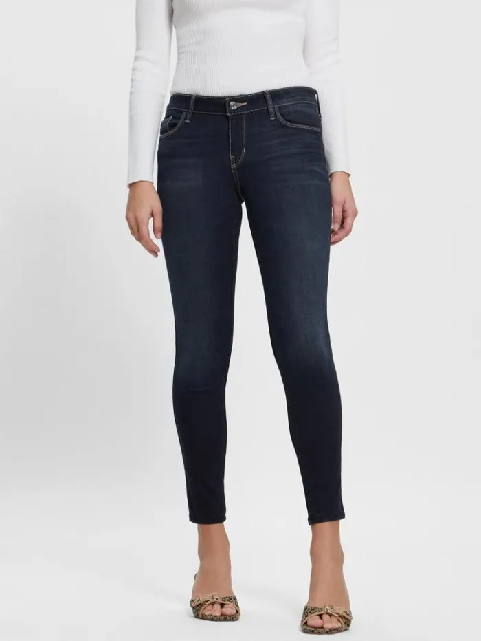 Women GUESS Jeans and Denim LowRise Power Skinny Jeans Kent Wash