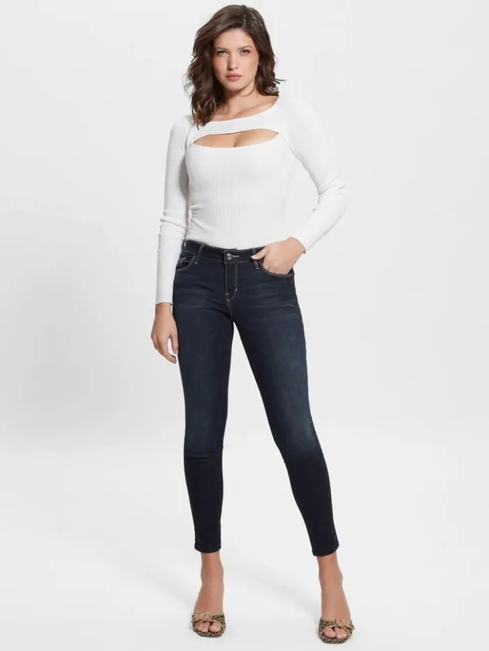 Women GUESS Jeans and Denim LowRise Power Skinny Jeans Kent Wash