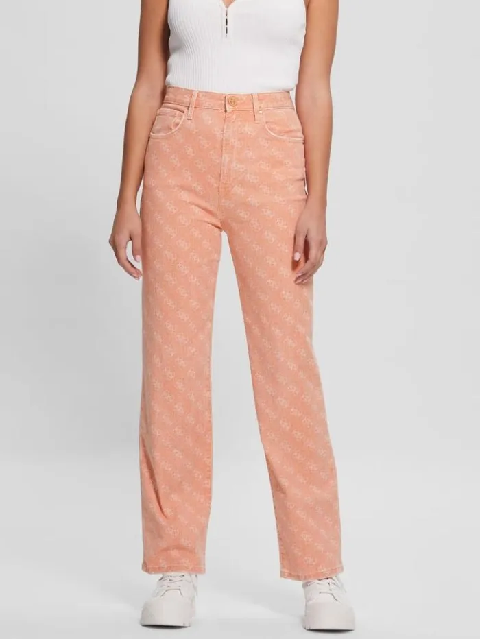 Women GUESS Jeans and Denim Melrose Quattro G Print Jeans Apricot Juice