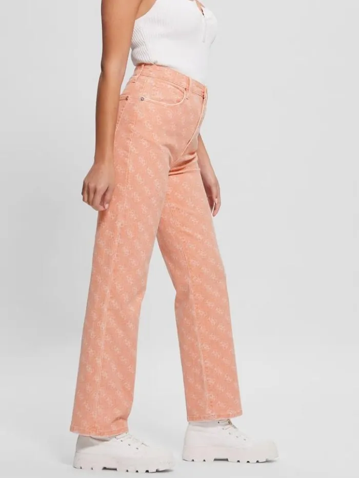 Women GUESS Jeans and Denim Melrose Quattro G Print Jeans Apricot Juice