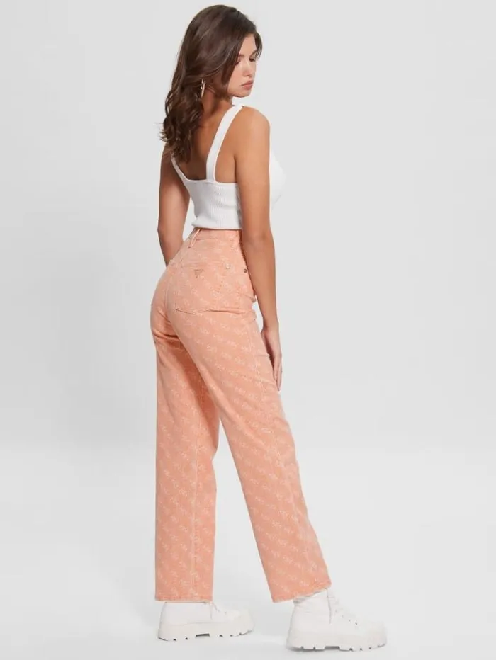 Women GUESS Jeans and Denim Melrose Quattro G Print Jeans Apricot Juice