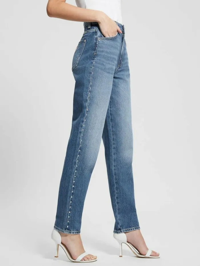 Women GUESS Jeans and Denim Mom Straight Jeans Dedge