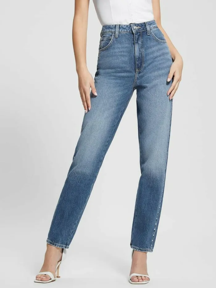 Women GUESS Jeans and Denim Mom Straight Jeans Dedge